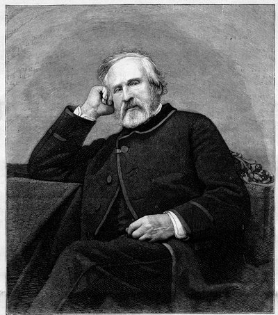 Porträtt av Francois Auguste Biard (1798-1882), fransk målare. Gravyr i "" Le Monde Illustré"" nr 1318 av 1 juli 1882. av Unknown artist