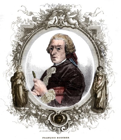 Porträtt av Francois Boucher (1703-1770), fransk målare. av Unknown artist