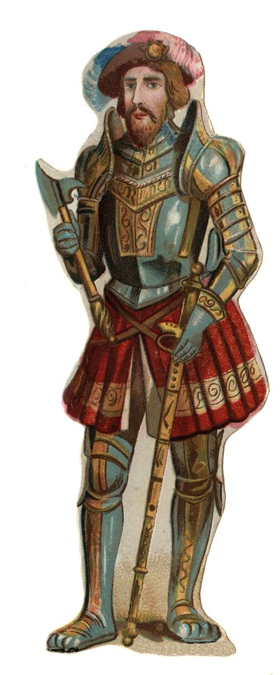Porträtt av Francois I (1494 - 1547), kung av Frankrike. Kromolitografi, sent 1800-tal. av Unknown artist