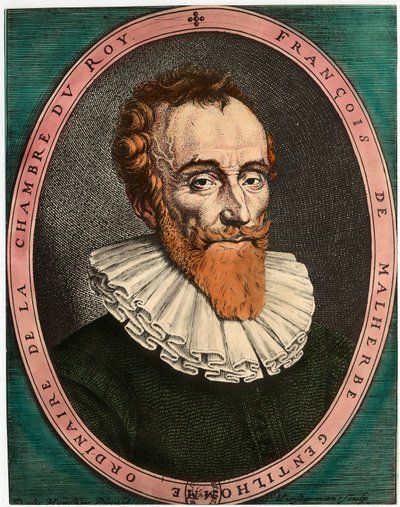 Porträtt av Francois de Malherbe (1555 - 1628), fransk poet. Gravyr av 1600-talet. Privat samling. av Unknown artist