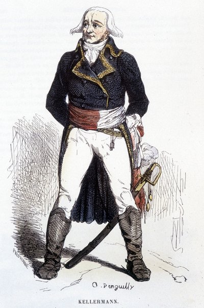 Porträtt av François Christophe Kellerman - gravyr av Unknown artist