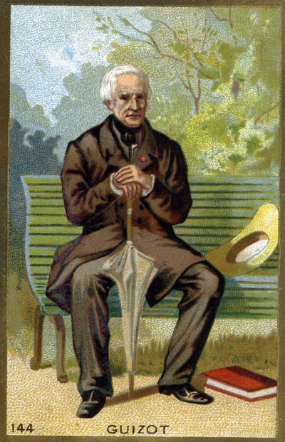 Porträtt av François Guizot (1787 - 1874), fransk politiker och historiker. Kromolitografi av 1800-talet. av Unknown artist