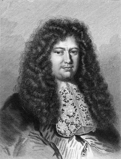 Porträtt av François Michel Le Tellier, Marquis de Louvois (1639 - 1691), fransk politiker - i "Histoire des Français" av Lavallée, gravyr, sd. av Unknown artist