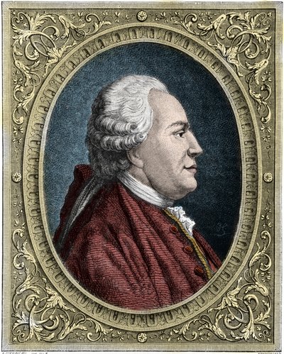 Porträtt av Franz-Anton Mesmer (1734-1815) (Frederic Antoine Mesmer - Franz Anton Mesmer) tysk läkare, grundare av teorin om djurmagnetism (mesmerism). Färgstick av 1800-talet. av Unknown artist