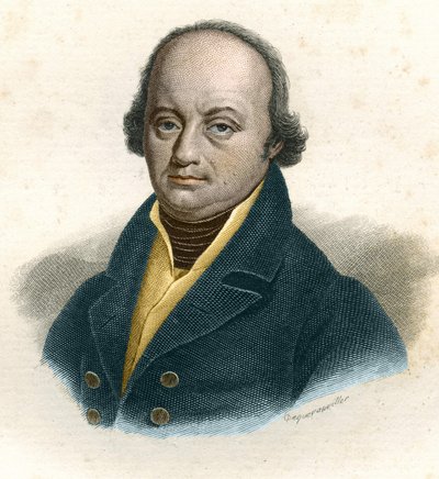 Porträtt av Franz-Joseph Gall (Franz Joseph) (1758 - 1828), tysk läkare, gravyr från 1800-talet av Unknown artist