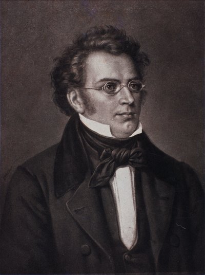 Porträtt av Franz Schubert (gravyr) av Unknown artist