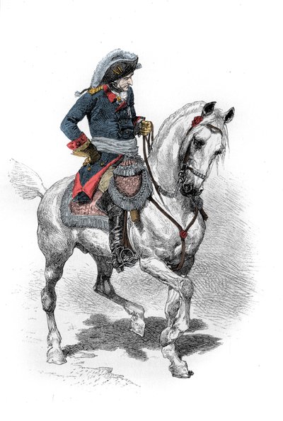 Porträtt av Fredrik II av Preussen (1712-1786) känd som Fredrik den store. Gravyr av 1800-talet. . av Unknown artist