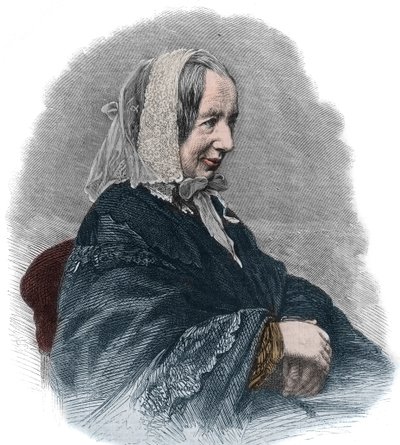 Porträtt av Fredrika Bremer (1801-65) (gravyr) en svensk författare och en feministisk aktivist av Unknown artist
