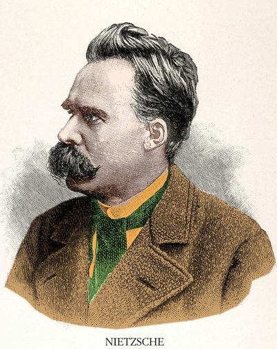 Porträtt av Friedrich Nietzsche (1844 - 1900). av Unknown artist