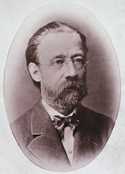 Porträtt av Friedrich Smetana (gravyr efter foto) av Unknown artist