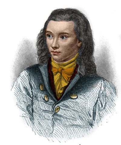 Porträtt av Friedrich von Hardenberg, dit Novalis (1772-1801), tysk poet inom den romantiska rörelsen. av Unknown artist