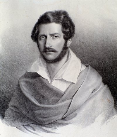 Porträtt av Gaetano Donizetti (gravyr) av Unknown artist