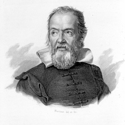 Porträtt av Galileo Galilei av Galileo (1564 - 1642). av Unknown artist