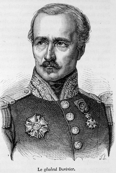 Porträtt av general Franciade Fleurus Duvivier (1794-1848). av Unknown artist