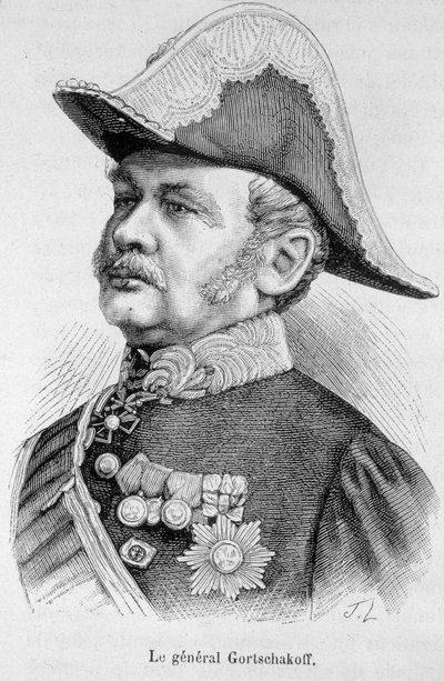 Porträtt av general Gortschakoff av Unknown artist