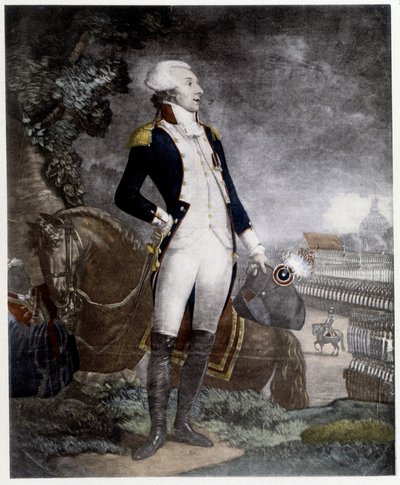 Porträtt av General La Fayette (Lafayette av Unknown artist