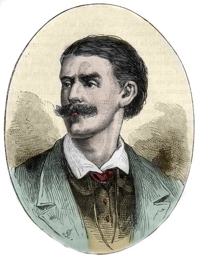 Porträtt av Georg August Schweinfurth (1836-1925) tysk upptäcktsresande, botaniker och antropolog gravyr från "" Histoire picturesque des grands voyages au artonde århundradet". 1877 av Unknown artist