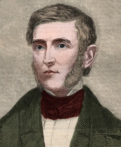 Porträtt av George Bancroft (1800-1891), amerikansk historiker och politiker. Gravyr i "" The illustrated London News "" av 23 januari 1858. av Unknown artist