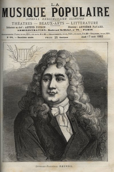 Porträtt av George Frederick Handel (Georg Friedrich Handel av Unknown artist