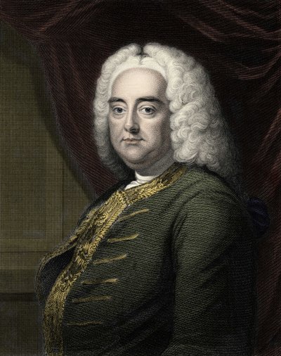 Porträtt av George Frederick Handel (Georg Friedrich Handel av Unknown artist
