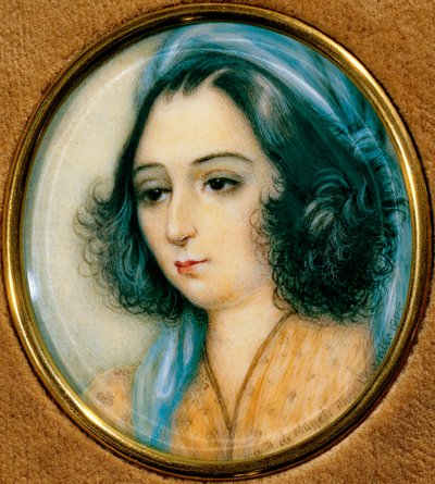 Porträtt av George Sand av Unknown artist