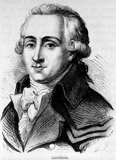 Porträtt av Georges Couthon (1755-1794), fransk politiker. av Unknown artist