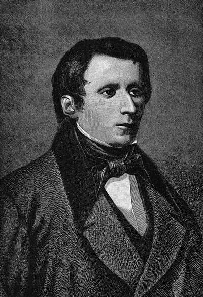 Porträtt av Giacomo Leopardi (1798-1837), italiensk författare. av Unknown artist