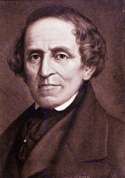 Porträtt av Giacomo Meyerbeer (gravyr) av Unknown artist