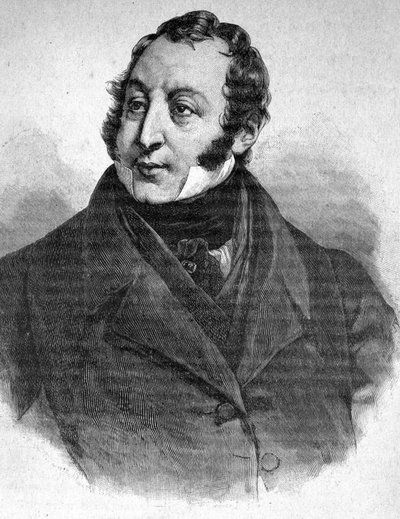 Porträtt av Gioacchino Rossini (1792-1868) - i "" The Contemporains "", n.d. sent 1800-tal. av Unknown artist