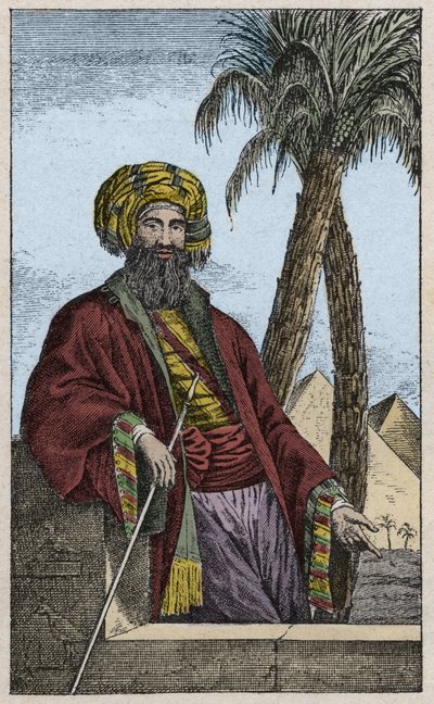 Porträtt av Giovanni Battista (Gianbattista) Belzoni (1778-1823), italiensk upptäcktsresande och arkeolog, som gjorde viktiga arkeologiska upptäckter i Egypten - Porträtt av Giovanni Battista Belzoni (1778-1823), italiensk upptäcktsresande och arkeolog, gr av Unknown artist
