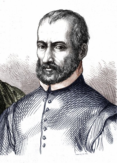 Porträtt av Giovanni Pierluigi da Palestrina (1525 - 1594), italiensk kompositör av Unknown artist