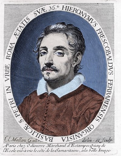Porträtt av Girolamo (eller Gerolamo) Frescobaldi (1583 - 1643) italiensk kompositör. av Unknown artist