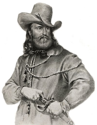 Porträtt av Giuseppe Garibaldi (1807-1882), general, italiensk patriot och ledare av Unknown artist