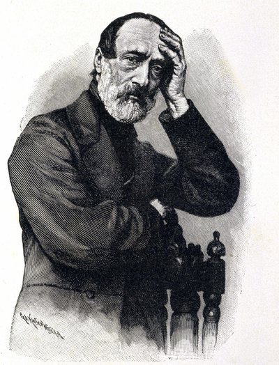Porträtt av Giuseppe Mazzini (1805 - 1872), italiensk patriot och revolutionär av Unknown artist