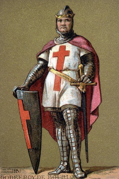 Porträtt av Godfrey av Bouillon som en korsfarare av Unknown artist