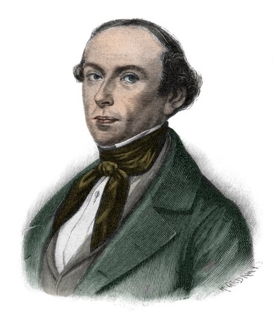 Porträtt av Gottfried Ludolf Camphausen (1803-1890) preussisk politiker, premiärminister i Preussen - Gottfried Ludolf Camphausen (1803-1890) bankir och Rhenansk politiker. av Unknown artist