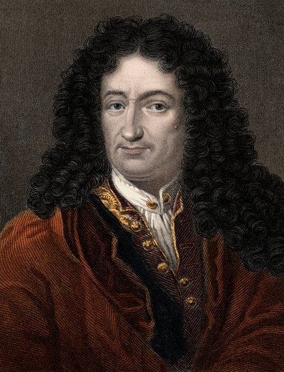 Porträtt av Gottfried Wilhelm Leibniz (1646-1716) tysk filosof och matematiker - Wilhelm Leibniz (1646-1716) tysk filosof och matematiker av Unknown artist