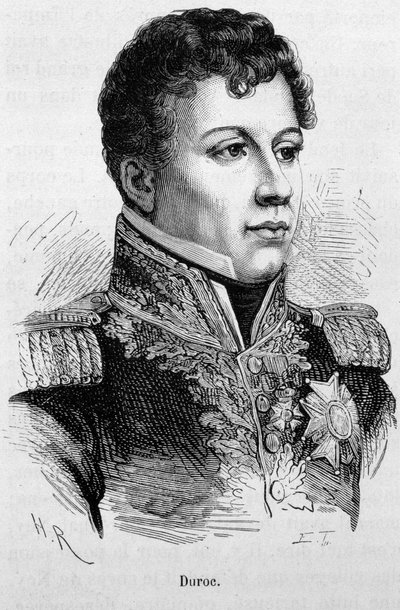 Porträtt av Géraud Christophe Michel Duroc (1772 - 1813). Gravyr från slutet av 1800-talet i "Histoire de France"" av H. Martin. av Unknown artist