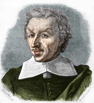 Porträtt av Gui (kille) Patin. Fransk läkare och författare (1601 till 1672). Gravyr från 1866. av Unknown artist