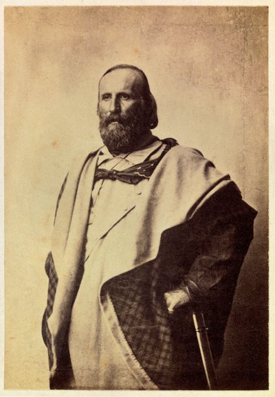 Porträtt av Guiseppe Garibaldi (1807-1882), Privat samling av Unknown artist