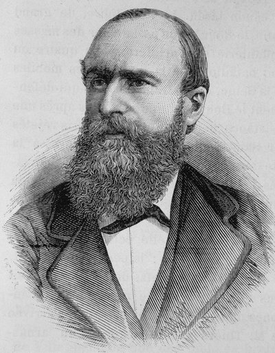 Porträtt av Gustave Flourens (1838 - 1871). Gravyr från slutet av 1800-talet i "Histoire de France"" av H. Martin. av Unknown artist