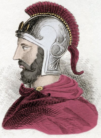 Porträtt av Hannibal eller Annibal Barca (ca 247-183 f.Kr.), karthagisk general och statsman. av Unknown artist