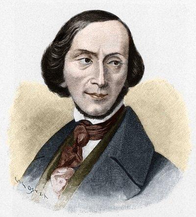 Porträtt av Hans Christian Andersen (1805-1875), dansk författare. av Unknown artist