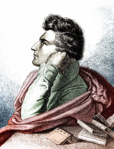 Porträtt av Heinrich Heine (1797 - 1856), tysk lyrisk poet och publicist av Unknown artist