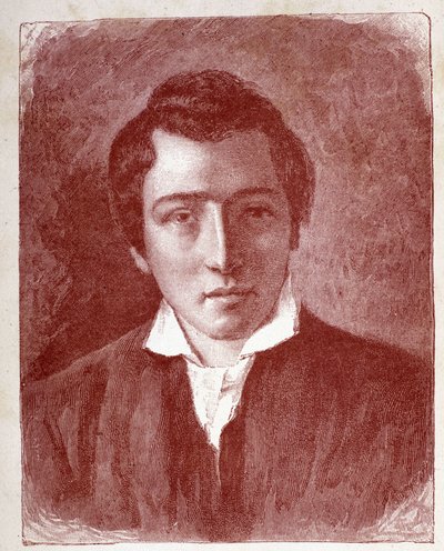 Porträtt av Heinrich Heine, tysk författare - gravyr av Unknown artist