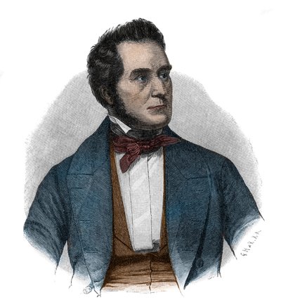 Porträtt av Heinrich Wilhelm August Freiherr von Gagern (1799-1880), statsman som argumenterade för Tysklands enande - Porträtt av Heinrich Wilhelm August von Gagern (1799-1880) av Unknown artist