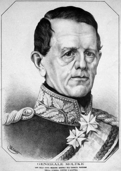 Porträtt av Helmuth Karl Bernhard, greve von Moltke av Unknown artist