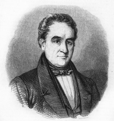 Porträtt av Hendrik Tollens 1780-1856. holländsk poet. av Unknown artist