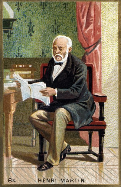 Porträtt av Henri Martin. 1800-talets kromolitografi. av Unknown artist