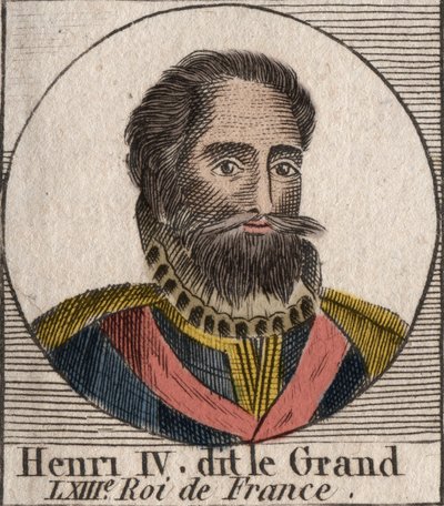 Porträtt av Henrik IV (1553-1610) Kung av Frankrike - Porträtt av Henrik IV (1553-1610) Kung av Frankrike - gravyr från "Instruction sur l